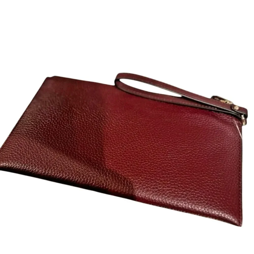 MICHAEL KORS Jet Set Large Leather Clutch Wristlet Wallet New with Tag MSRP $258